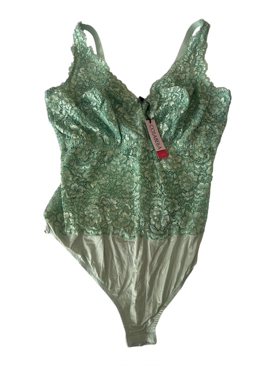Cosabella Other - Cosabella Pret-A-Porter Curvy Teddy Lace Bodysuit Verde Umbria Green Large NWT